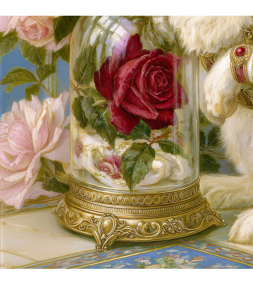 Aviator Rabbit 03 – rabbit aviator, rose under glass