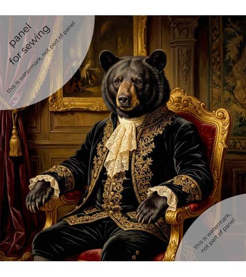 Baroque Bear 03 – baroque bear portrait panel | Mamidu