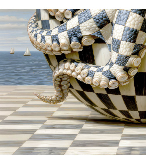 Checkered Octopus 03 – checkered octopus by the sea | Mamidu