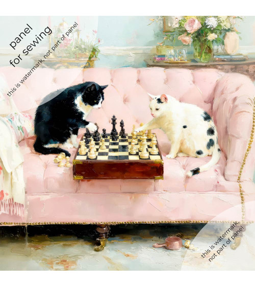 Chess Cats 01 – cats playing chess panel | Mamidu