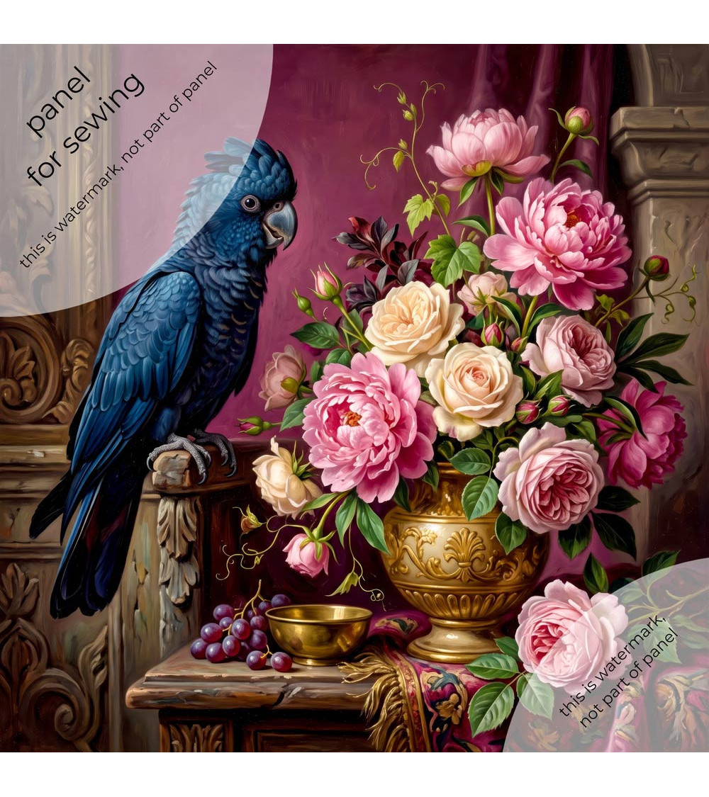 Cockatoo Roses 01 – cockatoo and peonies still life | Mamidu