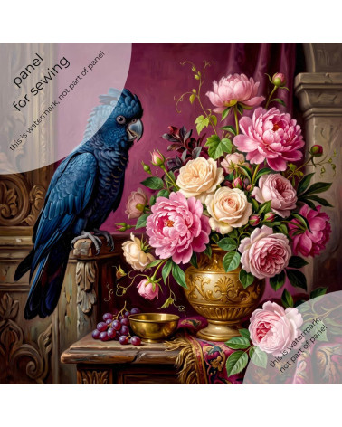 Cockatoo Roses 01 – cockatoo and peonies still life | Mamidu