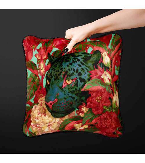 Floral Panther 01 – black panther floral panel | Mamidu