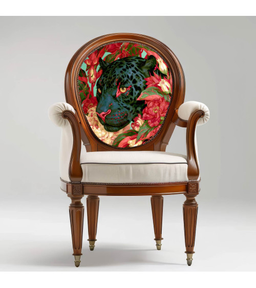 Floral Panther 01 – black panther floral panel | Mamidu