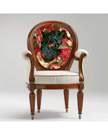 Floral Panther 01 – black panther floral panel | Mamidu