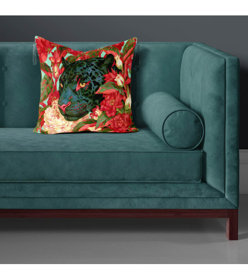 Floral Panther 01 – black panther floral panel | Mamidu