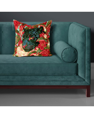 Floral Panther 01 – black panther floral panel | Mamidu