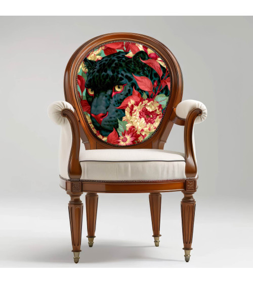 Floral Panther 02 – black panther and peonies | Mamidu
