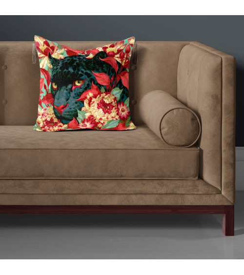 Floral Panther 02 – black panther and peonies | Mamidu