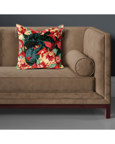 Floral Panther 02 – black panther and peonies | Mamidu