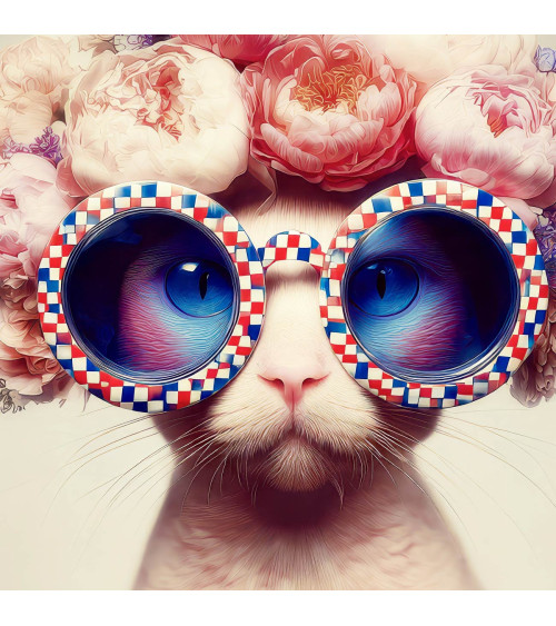 Flower Cat 01 – cat with peony flower crown | Mamidu