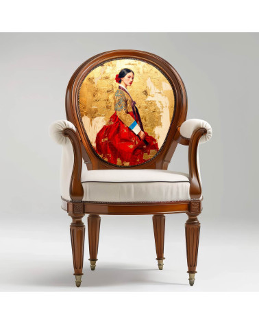 Golden Hanbok 01 – Frau im Hanbok auf Blattgold | Mamidu