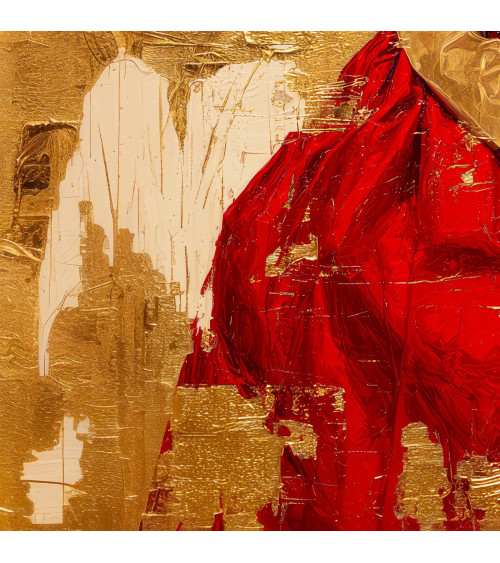 Golden Hanbok 01 – Frau im Hanbok auf Blattgold | Mamidu