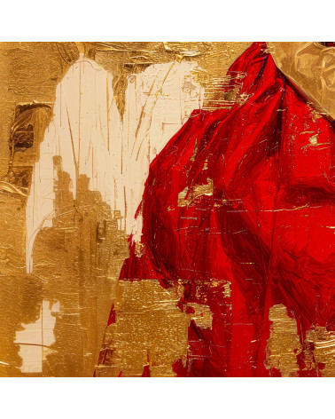 Golden Hanbok 01 – Frau im Hanbok auf Blattgold | Mamidu