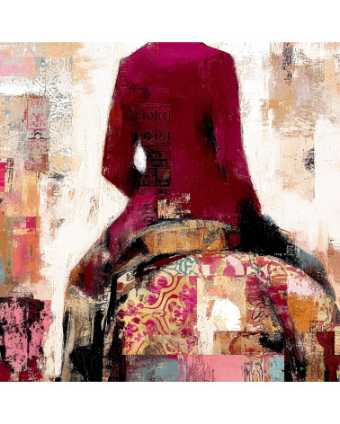 Patchwork Cowgirl 01 – cowgirl on horseback collage | Mamidu