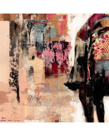 Patchwork Cowgirl 01 – cowgirl on horseback collage | Mamidu