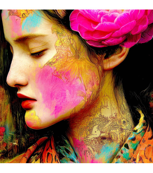 Peony Muse 01 – portret kobiety z piwonią | Mamidu