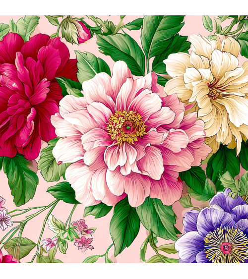 Peony Scarf 01 – Pfingstrosen im Tuch-Design | Mamidu
