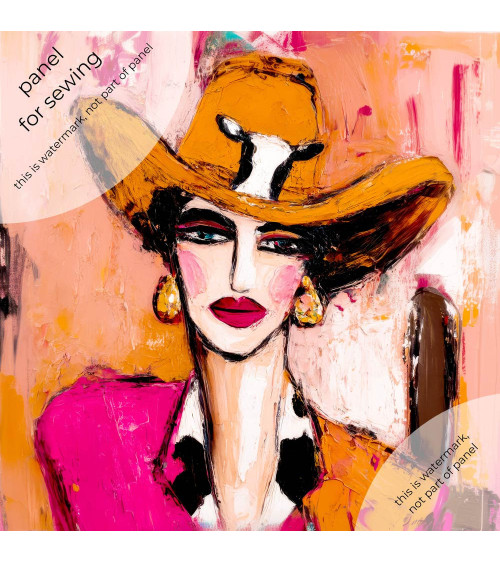 Pink Cowgirl 01 – pink cowgirl painting panel | Mamidu
