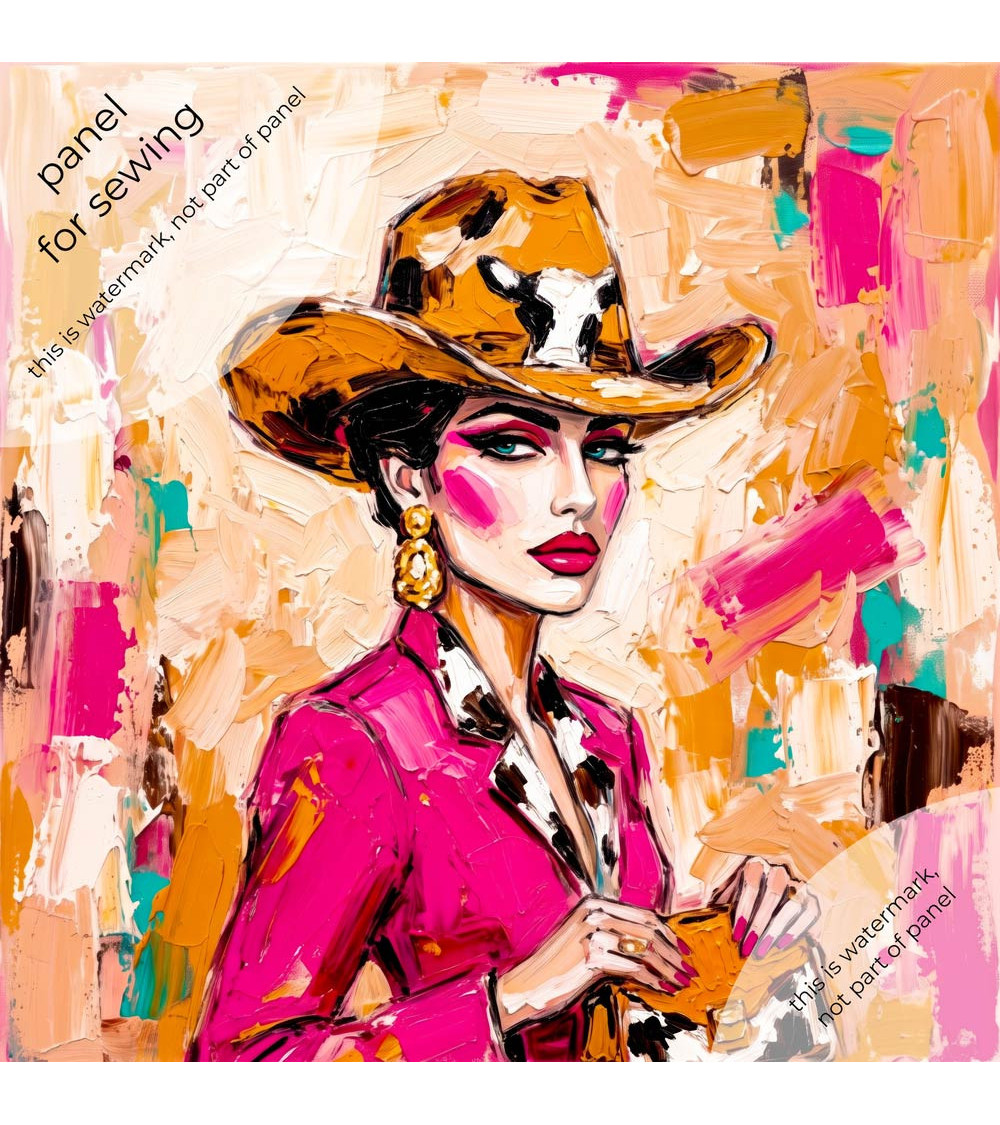Pink Cowgirl 02 – cowgirl in leopard cowboy hat | Mamidu