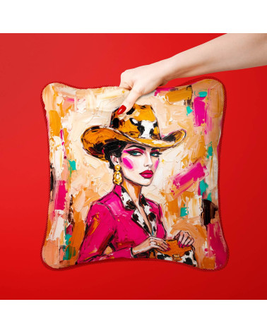 Pink Cowgirl 02 – cowgirl in leopard cowboy hat | Mamidu
