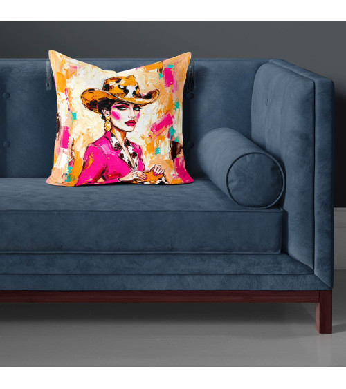 Pink Cowgirl 02 – cowgirl in leopard cowboy hat | Mamidu