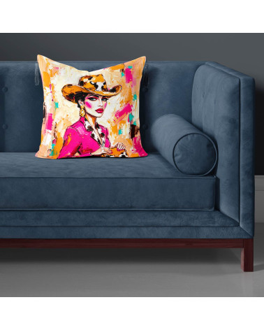 Pink Cowgirl 02 – cowgirl in leopard cowboy hat | Mamidu