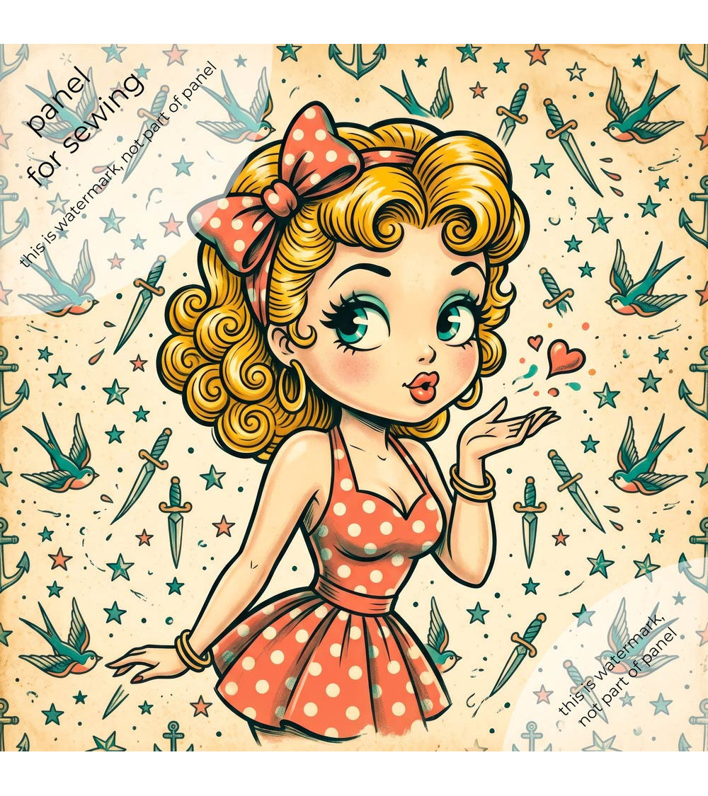 Sailor Pinup 01 – pin-up marynarski, tatuaż retro | Mamidu