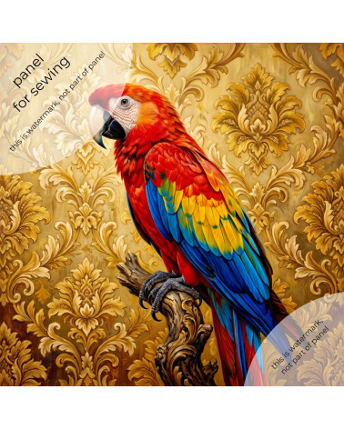 Scarlet Macaw 01 – czerwona ara na złocie | Mamidu