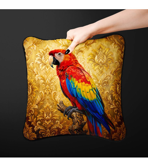 Scarlet Macaw 01 – czerwona ara na złocie | Mamidu