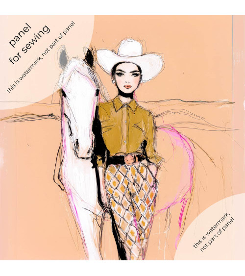 Sketch Cowgirl 01 – cowgirl fashion sketch panel | Mamidu