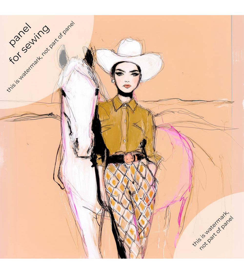 Sketch Cowgirl 01 – cowgirl fashion sketch panel | Mamidu