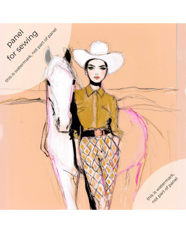 Sketch Cowgirl 01 – cowgirl fashion sketch panel | Mamidu