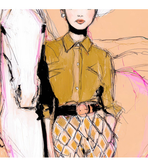 Sketch Cowgirl 01 – cowgirl fashion sketch panel | Mamidu