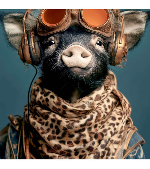 Aviator Calf 01 – Kalb als Pilot mit Brille | Mamidu