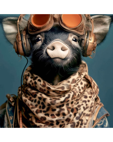 Aviator Calf 01 – Kalb als Pilot mit Brille | Mamidu