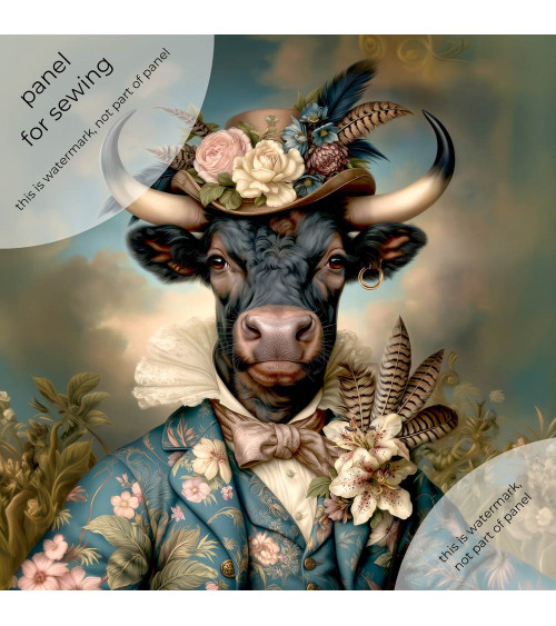 Floral Bull 01 – Stier mit Blumenhut | Mamidu