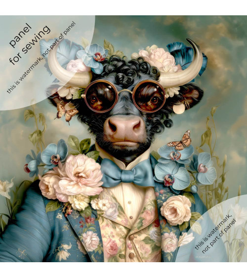Floral Bull 02 – bull with roses and sunglasses | Mamidu