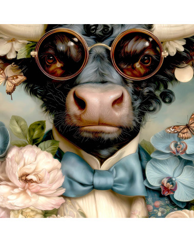 Floral Bull 02 – bull with roses and sunglasses | Mamidu