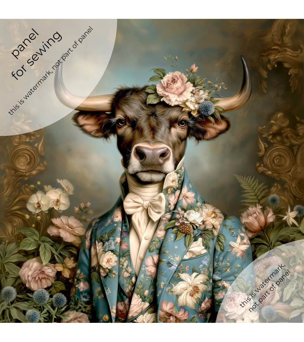 Floral Bull 03 – byk w kwiecistym garniturze | Mamidu