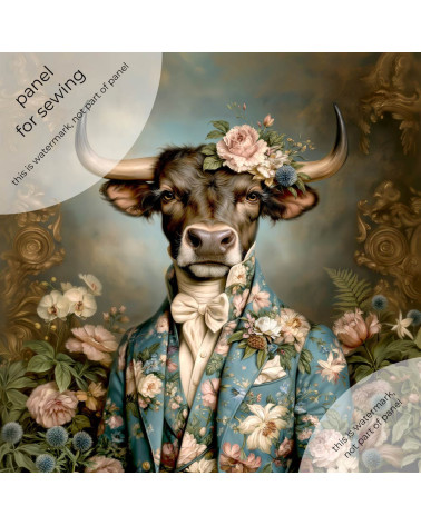 Floral Bull 03 – byk w kwiecistym garniturze | Mamidu