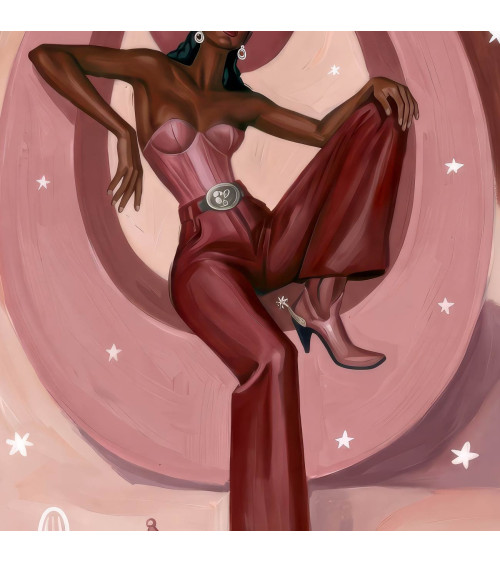 Lucky Cowgirl 01 – lucky cowgirl retro panel | Mamidu