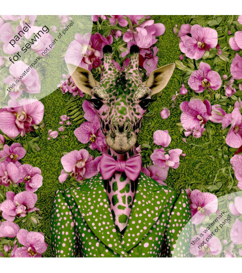 Orchid Giraffe 01 – żyrafa w storczykach | Mamidu