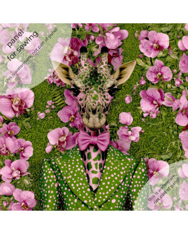 Orchid Giraffe 01 – żyrafa w storczykach | Mamidu