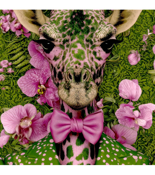 Orchid Giraffe 01 – żyrafa w storczykach | Mamidu