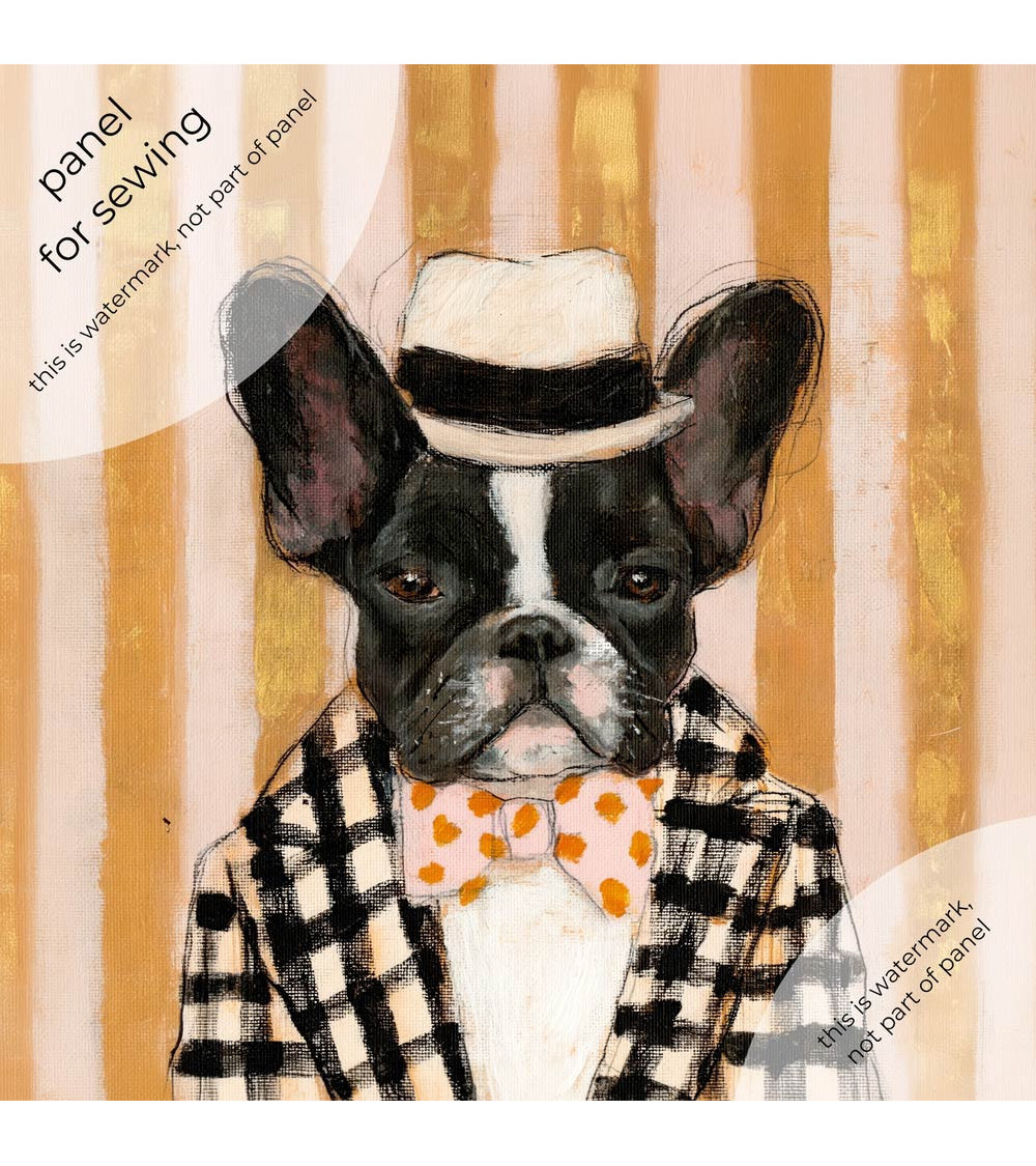 Dapper Frenchie 01 – dapper French bulldog panel | Mamidu