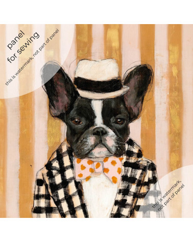 Dapper Frenchie 01 – dapper French bulldog panel | Mamidu