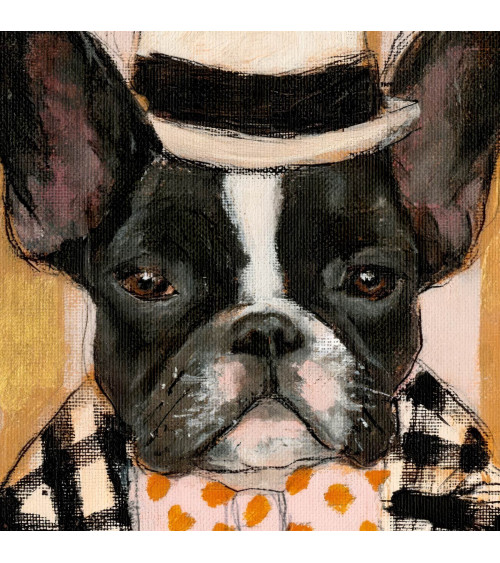 Dapper Frenchie 01 – dapper French bulldog panel | Mamidu