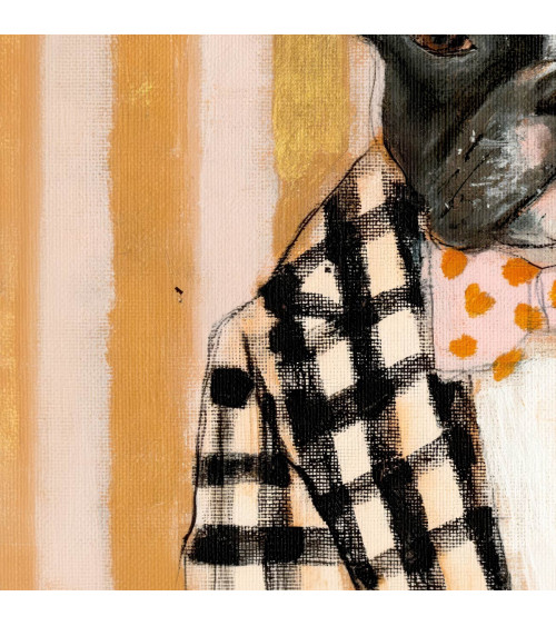 Dapper Frenchie 01 – dapper French bulldog panel | Mamidu