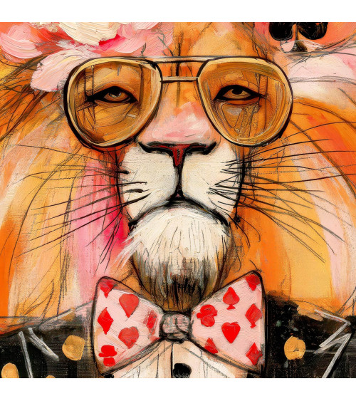 Casino Lion 01 – Casino-Löwe mit Goldbrille | Mamidu
